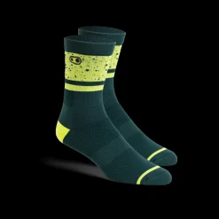 Crankbrothers Icon MTB Socks - Petrol/Lime Splatter LimeGreenSplatter Best Sale