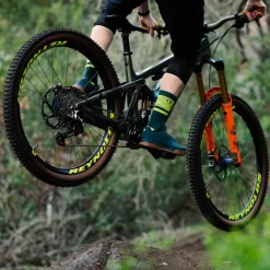 Crankbrothers Icon MTB Socks - Petrol/Lime Splatter LimeGreenSplatter Best Sale