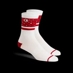 Crankbrothers Icon MTB Socks - White/Red Splatter RedSplatter Best Sale