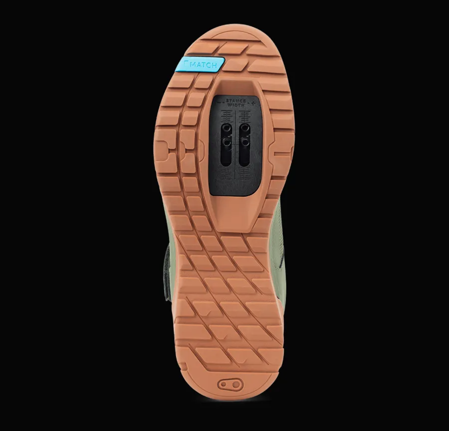 Crankbrothers Mallet Enduro Speed Lace Clip-In Shoes - Green/Gum Fashion