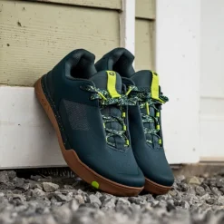 Crankbrothers Mallet Lace Clip-In Shoes - Petrol/Lime Splatter LimeGreenSplatter Best