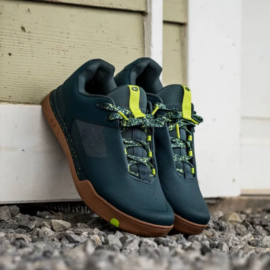 Crankbrothers Mallet Lace Clip-In Shoes - Petrol/Lime Splatter LimeGreenSplatter Best