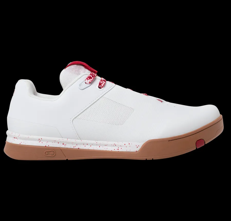 Crankbrothers Mallet Lace Clip-In Shoes - White/Red Splatter RedSplatter Best Sale