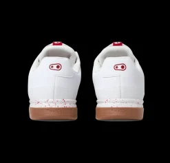 Crankbrothers Mallet Lace Clip-In Shoes - White/Red Splatter RedSplatter Best Sale