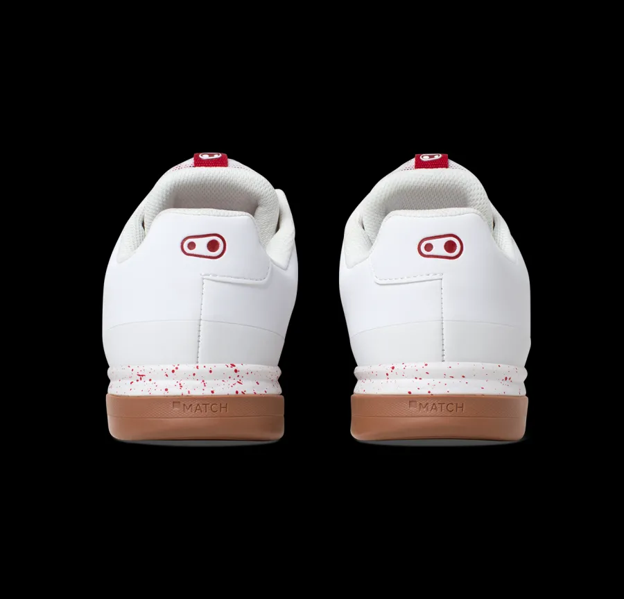 Crankbrothers Mallet Lace Clip-In Shoes - White/Red Splatter RedSplatter Best Sale